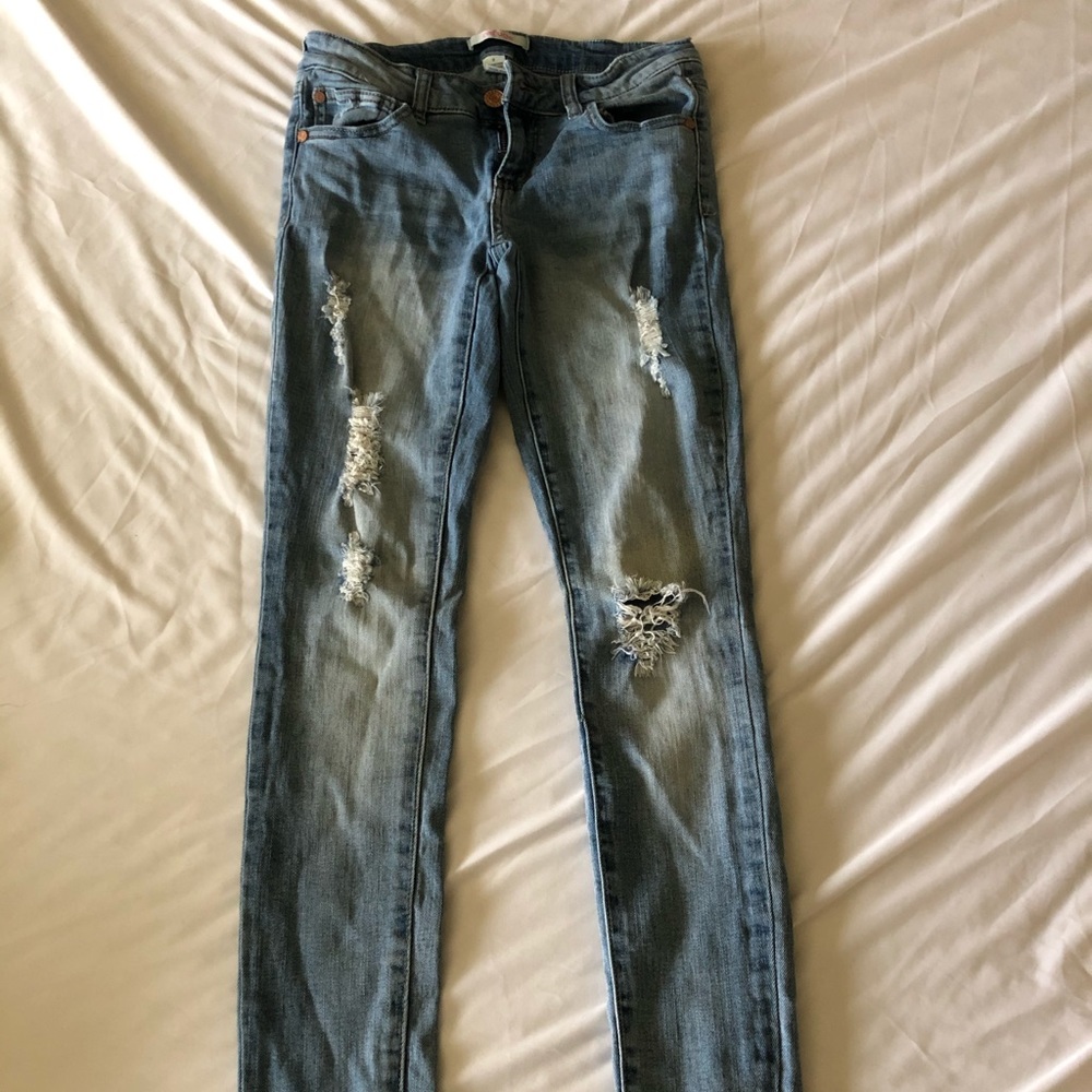 Distressed jeans